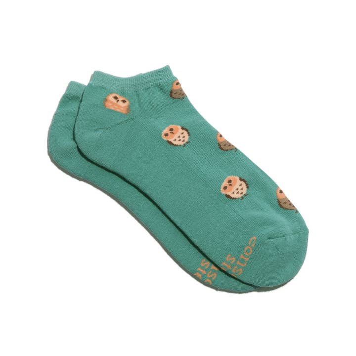 Green Protect Owls Footie Socks