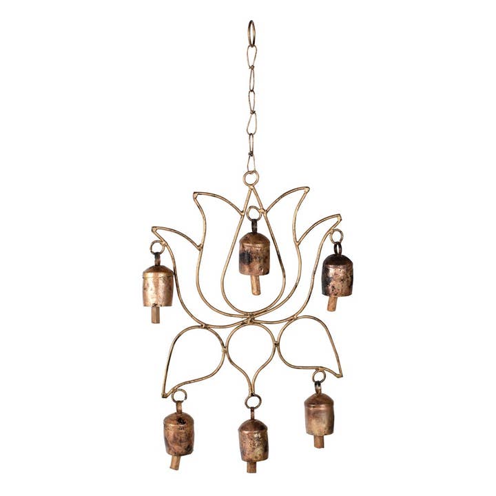 6-Bell Lotus Chime (13" L x 9" W x 20" H)
