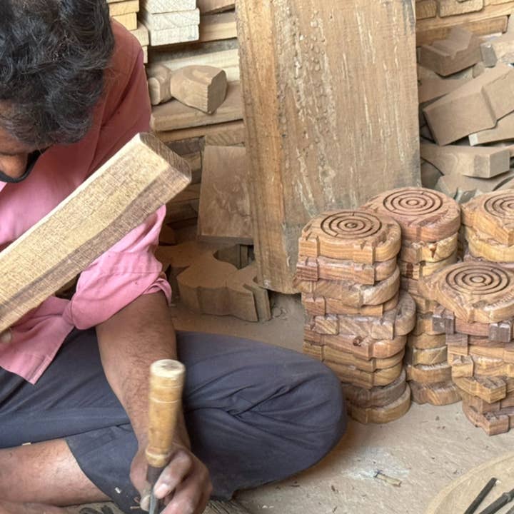 Mango Wood Silhouette Nativity