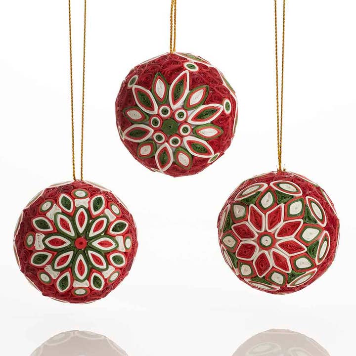 Quilled Ball Ornament - Assorted