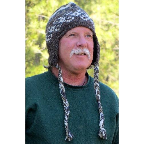 Patterned Wool Earflap Hat - Assorted