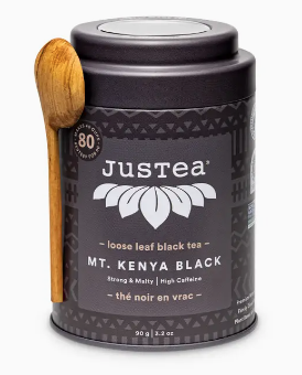 Organic Mt Kenya Black Tea - Tin with Hand-Carved Spoon