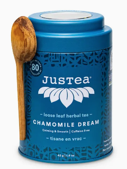 Organic Chamomile Dream Tea - Tin with Hand-Carved Spoon