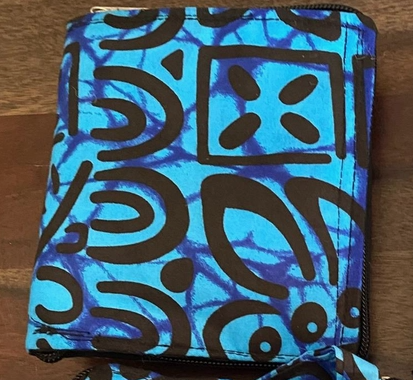 Kitenge Fabric Fold-up Tote Bag in Pouch - Assorted