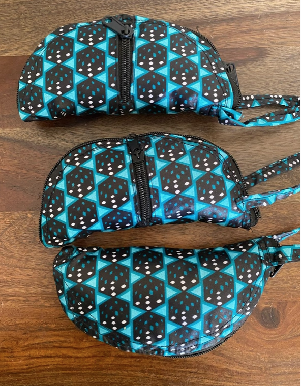 Kitenge Fabric Fold-up Tote Bag in Pouch - Assorted