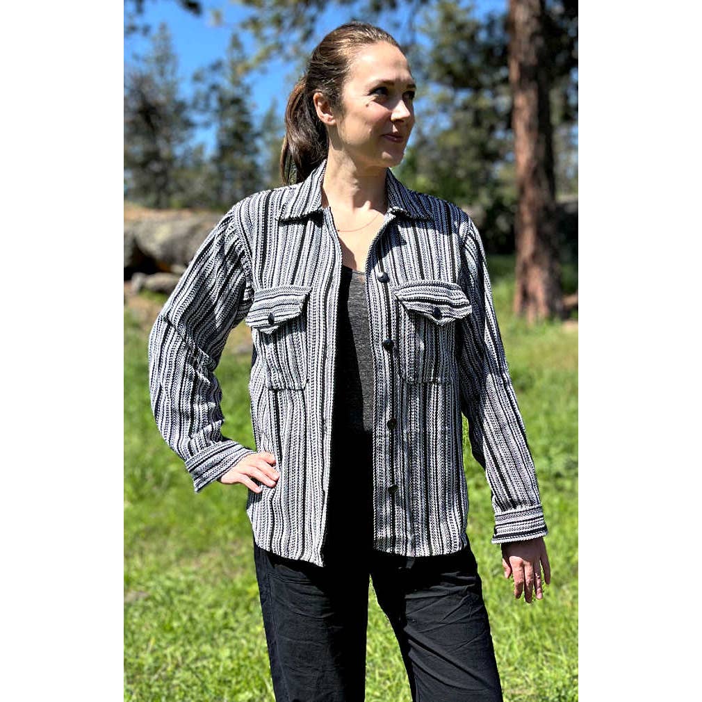 Brushed Gyari Shirt Jacket - Assorted Sizes and Colors - Just Creations