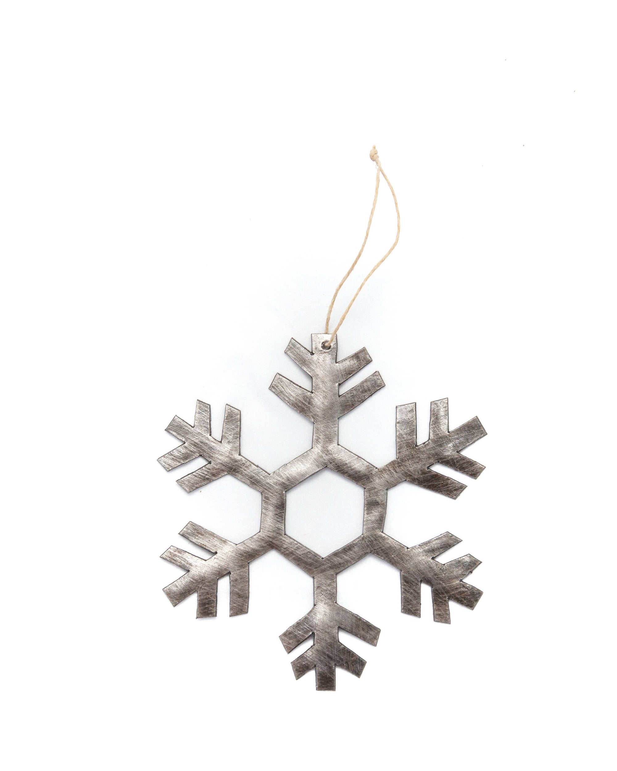 Snowflake Cut Metal Ornament
