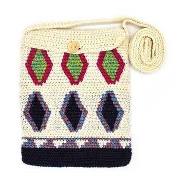 Cotton Crochet Passport Flap Bag