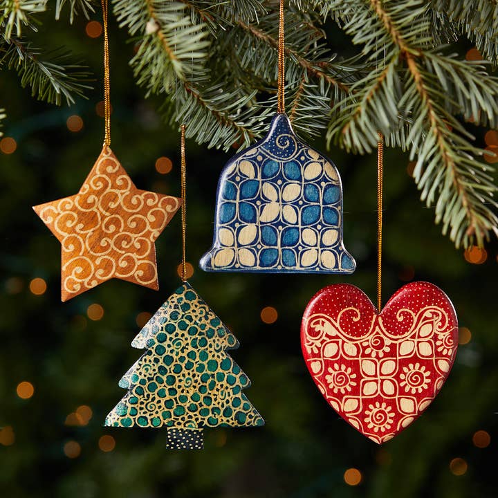 Batik Christmas Cookie Ornament - Assorted