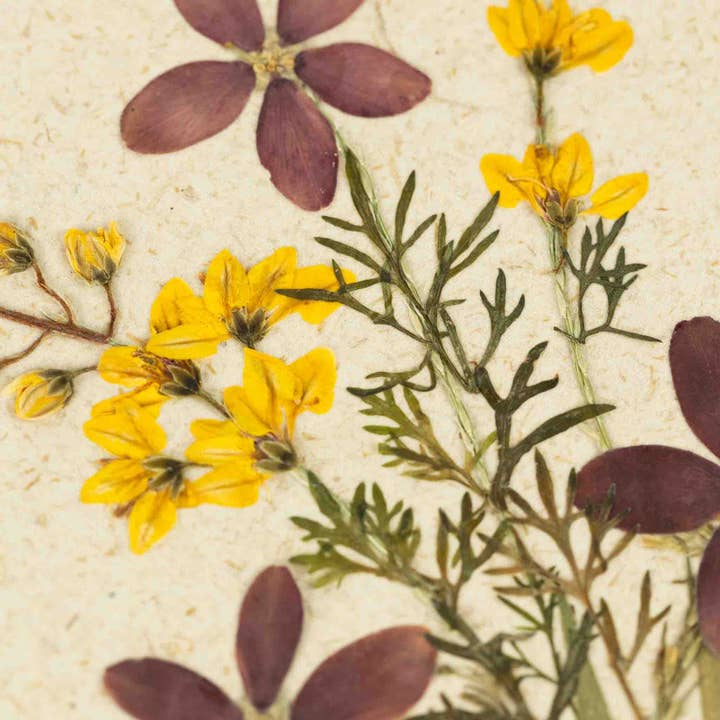 Purple &amp; Yellow Flowers Greeting Card (4.75&quot; x 6.75&quot;)