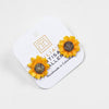 Gourd Painted Sunflower Earrings (2&quot; L)