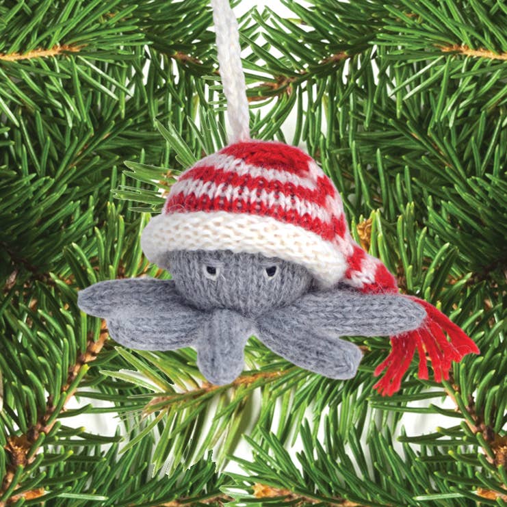 Handmade Octopus Knit Ornament – Fair Trade