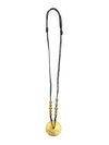 Brass Disc &amp; Bullet Casing Bead Necklace