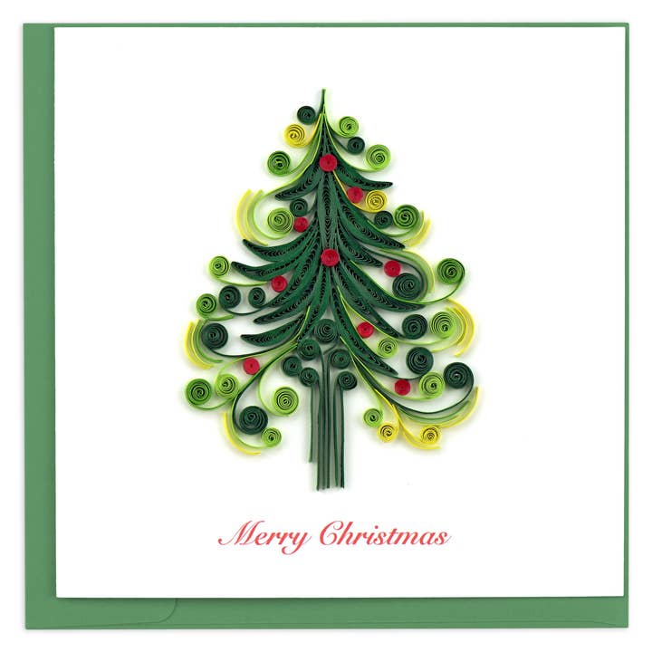 Christmas Tree Quilled Card