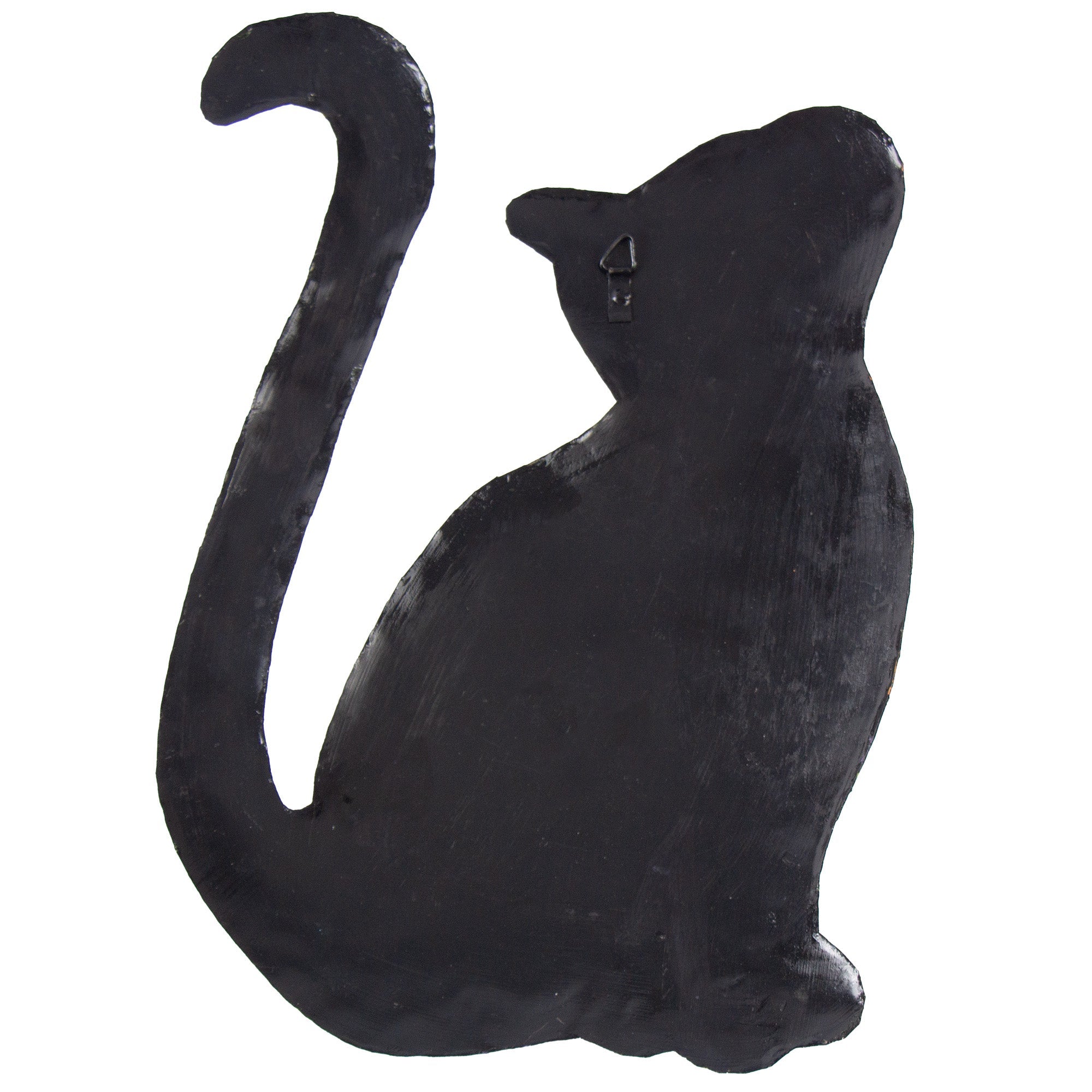 Painted Cutmetal Happy Cat Wall Hanging (13&quot; )