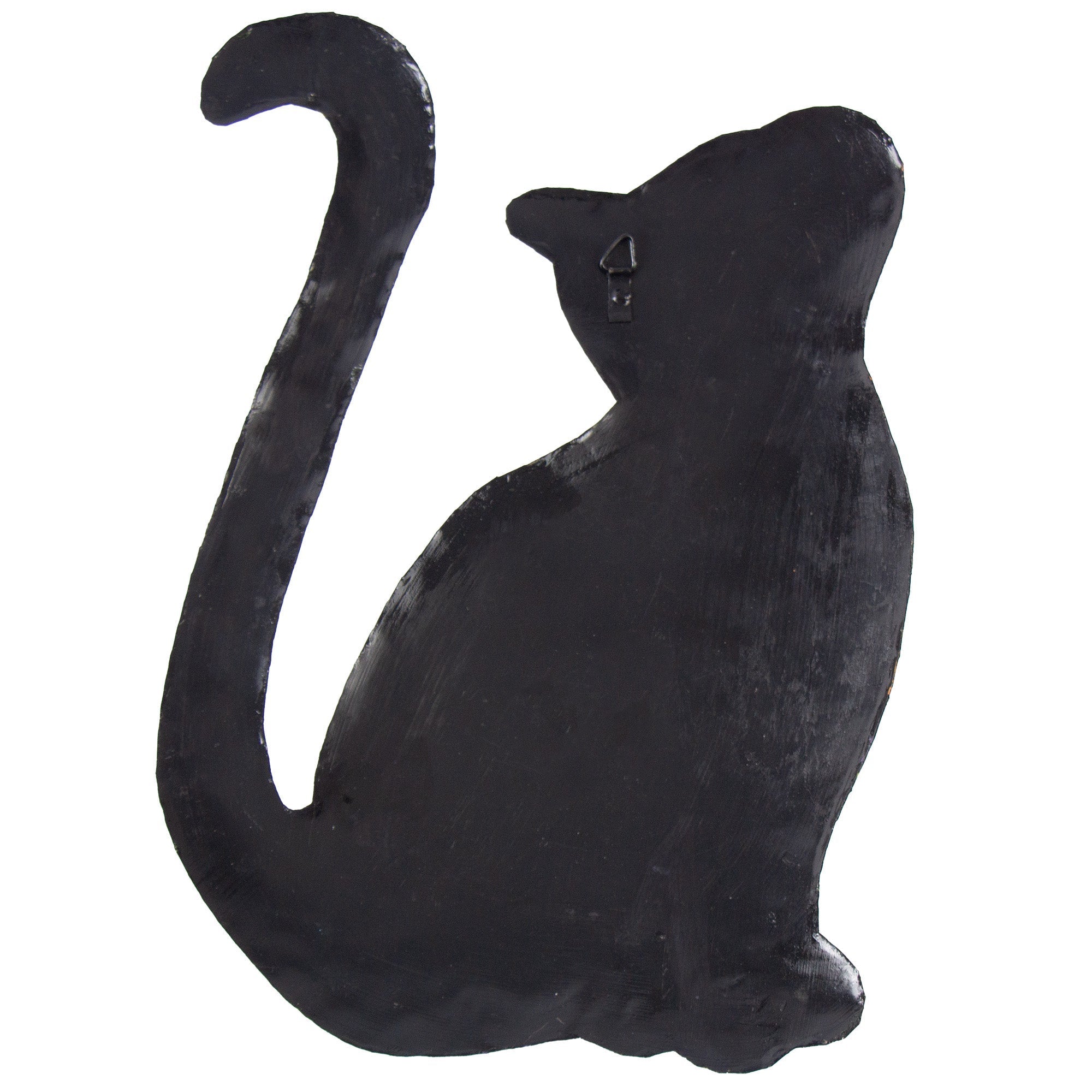 Painted Cutmetal Happy Cat Wall Hanging (13&quot; )