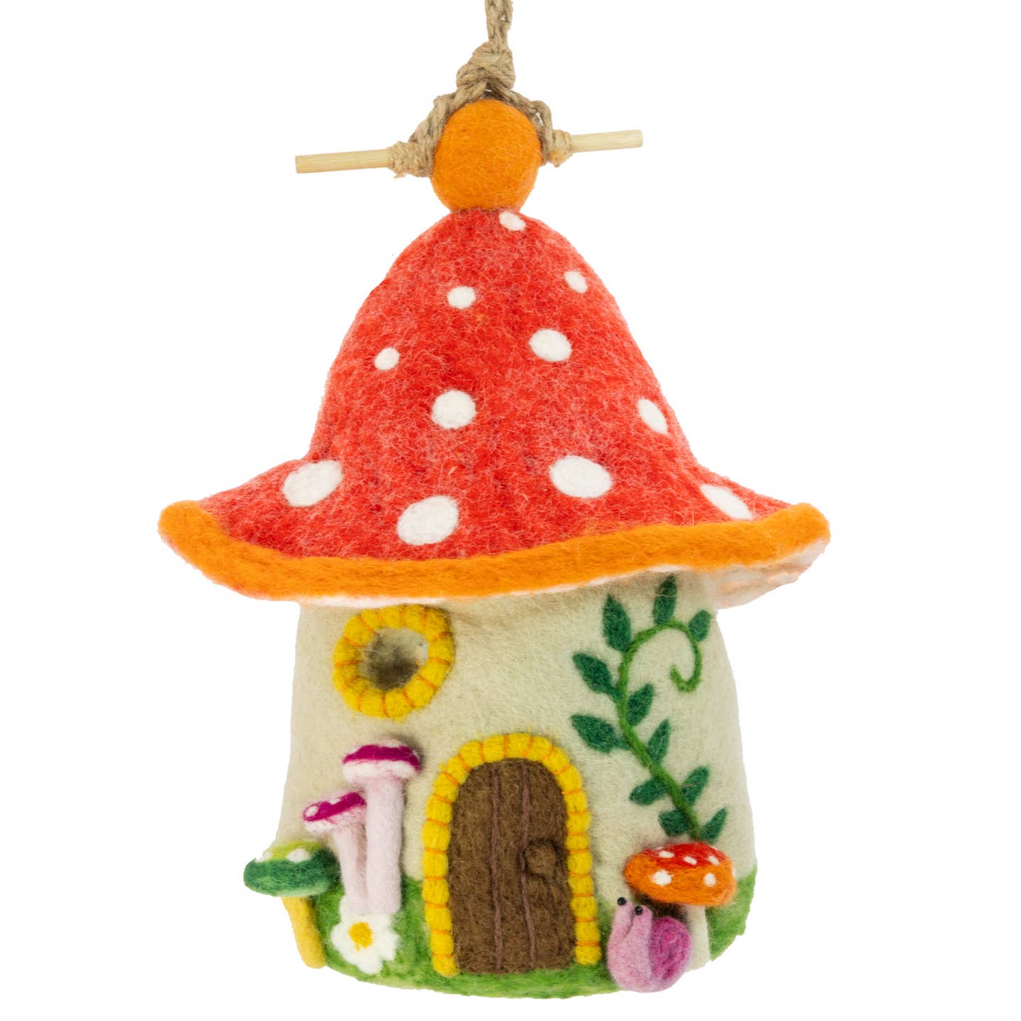Fungi House Felt Birdhouse