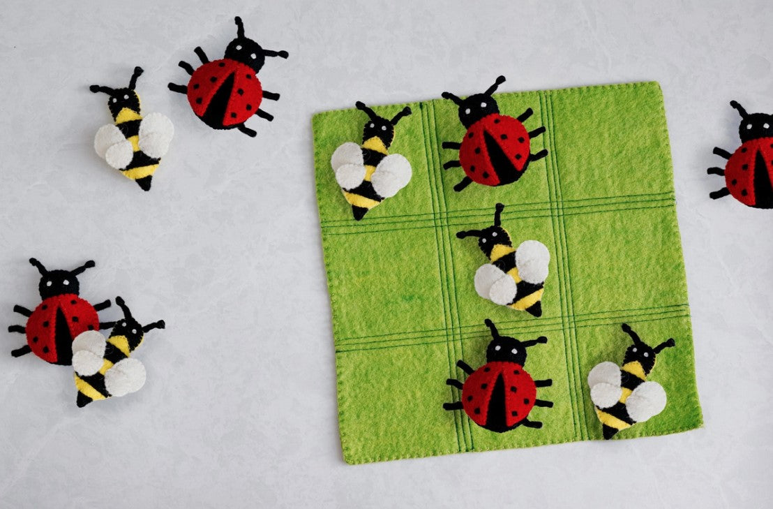 Felt Tic-Tac-Toe Game - Insects