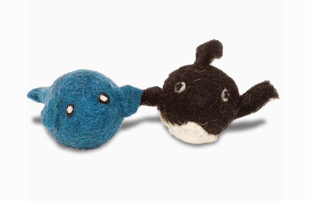 Whale &amp; Orca Cat Toy - Pack of 2