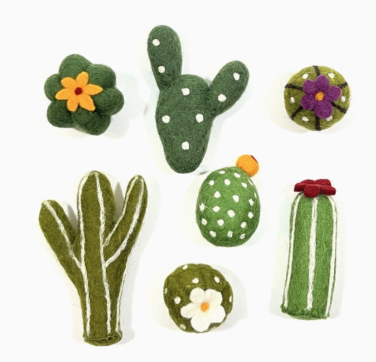 Assorted Succulents Wool Cat Toy
