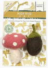 Mushroom &amp; Acorn Cat Toy - Pack of 2