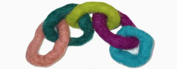 Rainbow Chain Link Felt Cat Toy