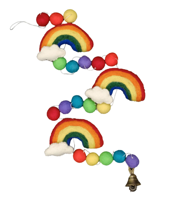 Rainbow Cloud Felt Garland