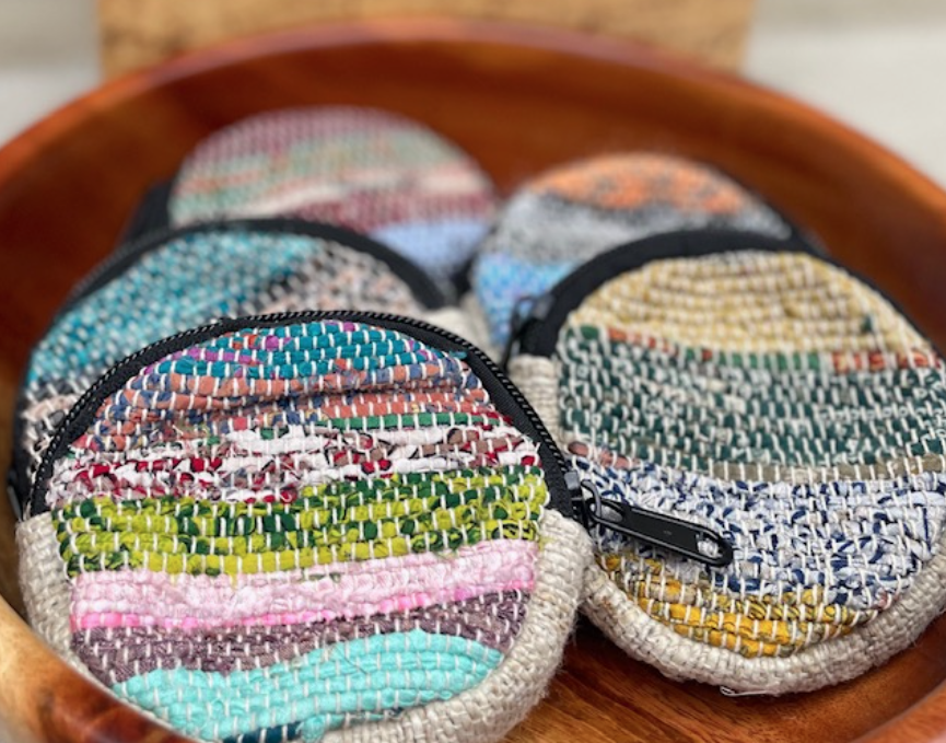 Recycled Silk Sari Coin Purse - Assorted