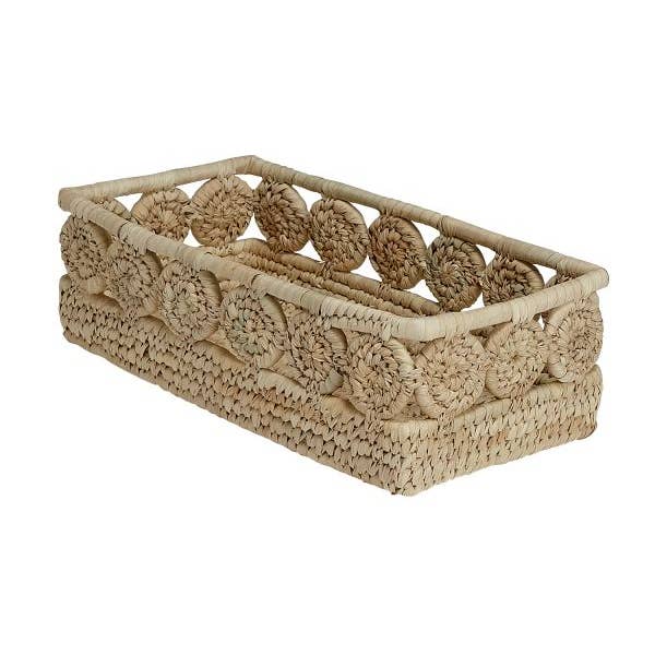 Palm Leaf Medallion Bread Basket (11" x 6")