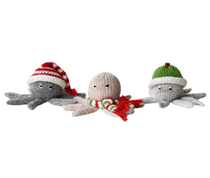 Handmade Octopus Knit Ornament – Fair Trade