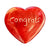 Congrats Kisii Stone Heart - Red - Smolart