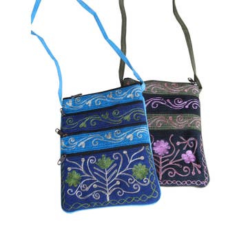 Jari Embroidered Passport Bag