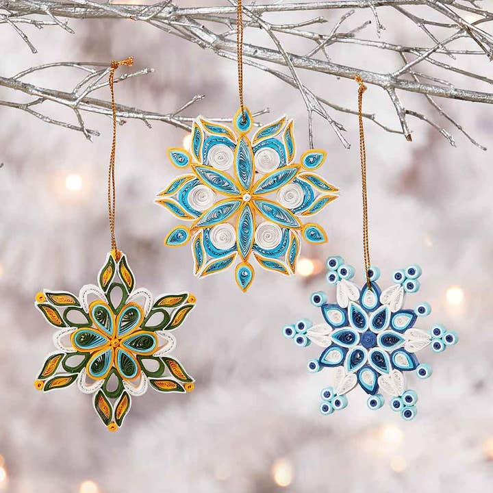 Quilled Snowflake Ornament - Assorted