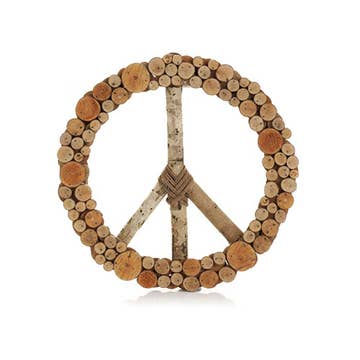Coral Layered Peace Wreath