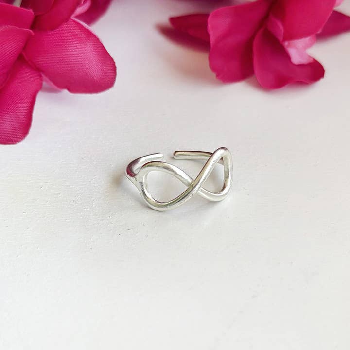 Silver-Plated Infinity Ring