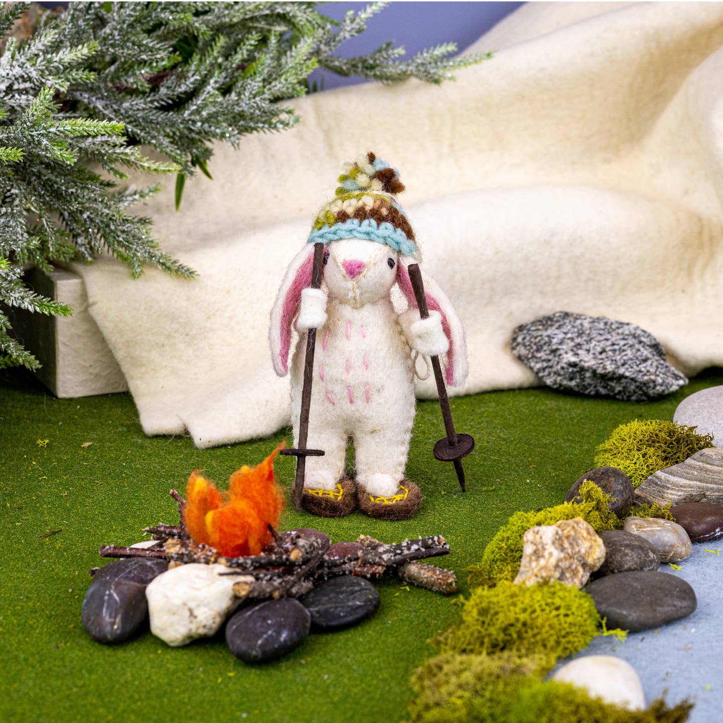 Bunny Camper Felt Ornament