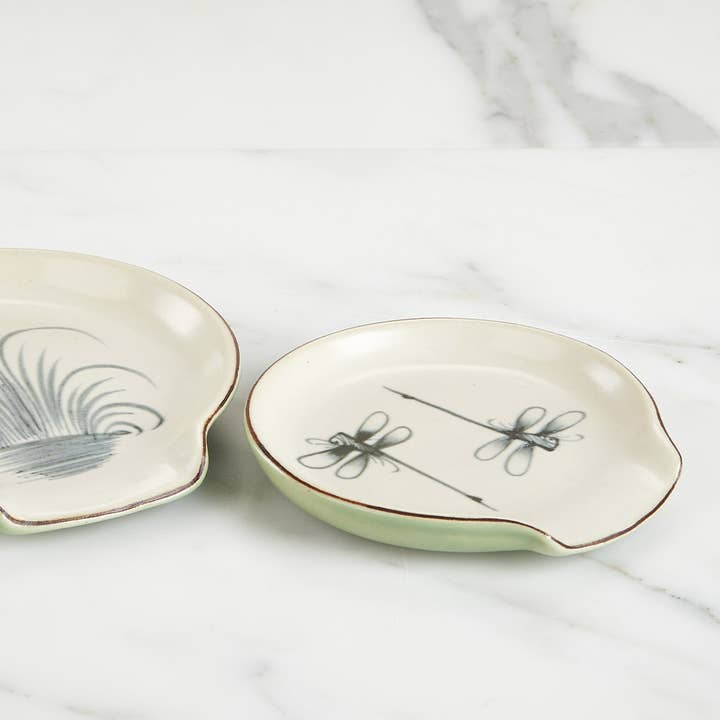 Dragonfly Ceramic Spoon Rest, Small