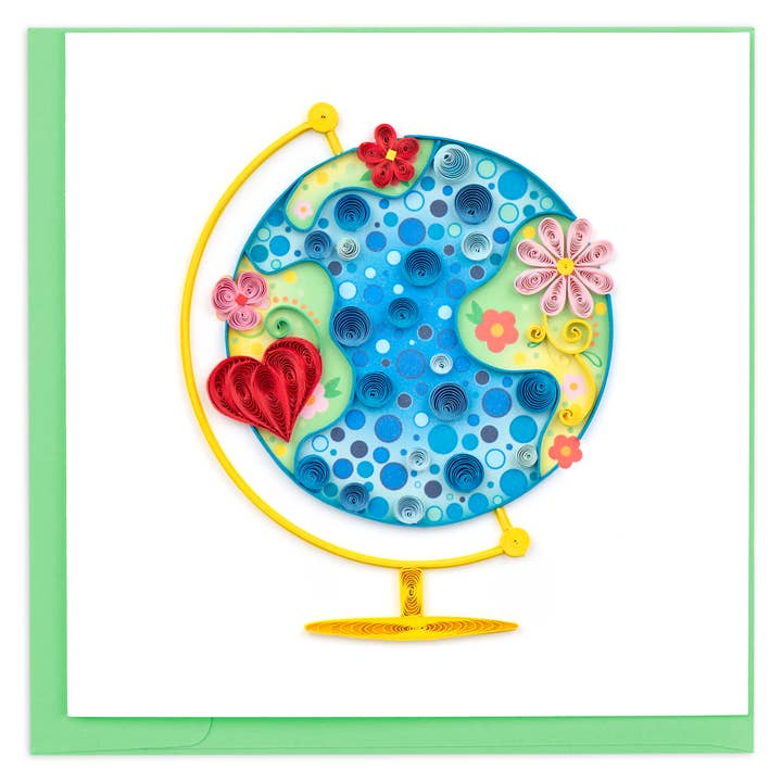 Quilled Floral Globe Card