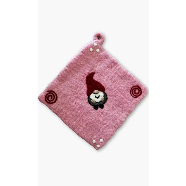 Needle Felted Square Trivet (8" D) - Assorted