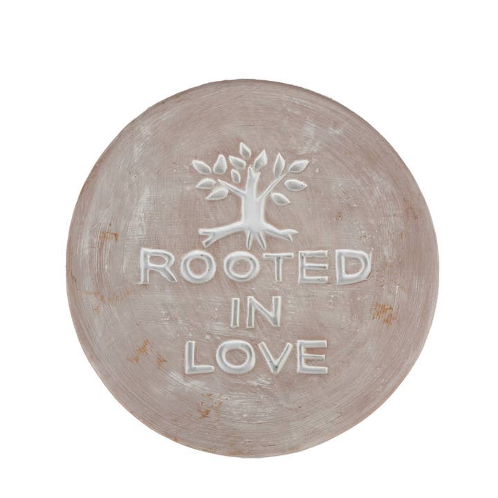 Rooted In Love Garden Plaque (8.5" D)