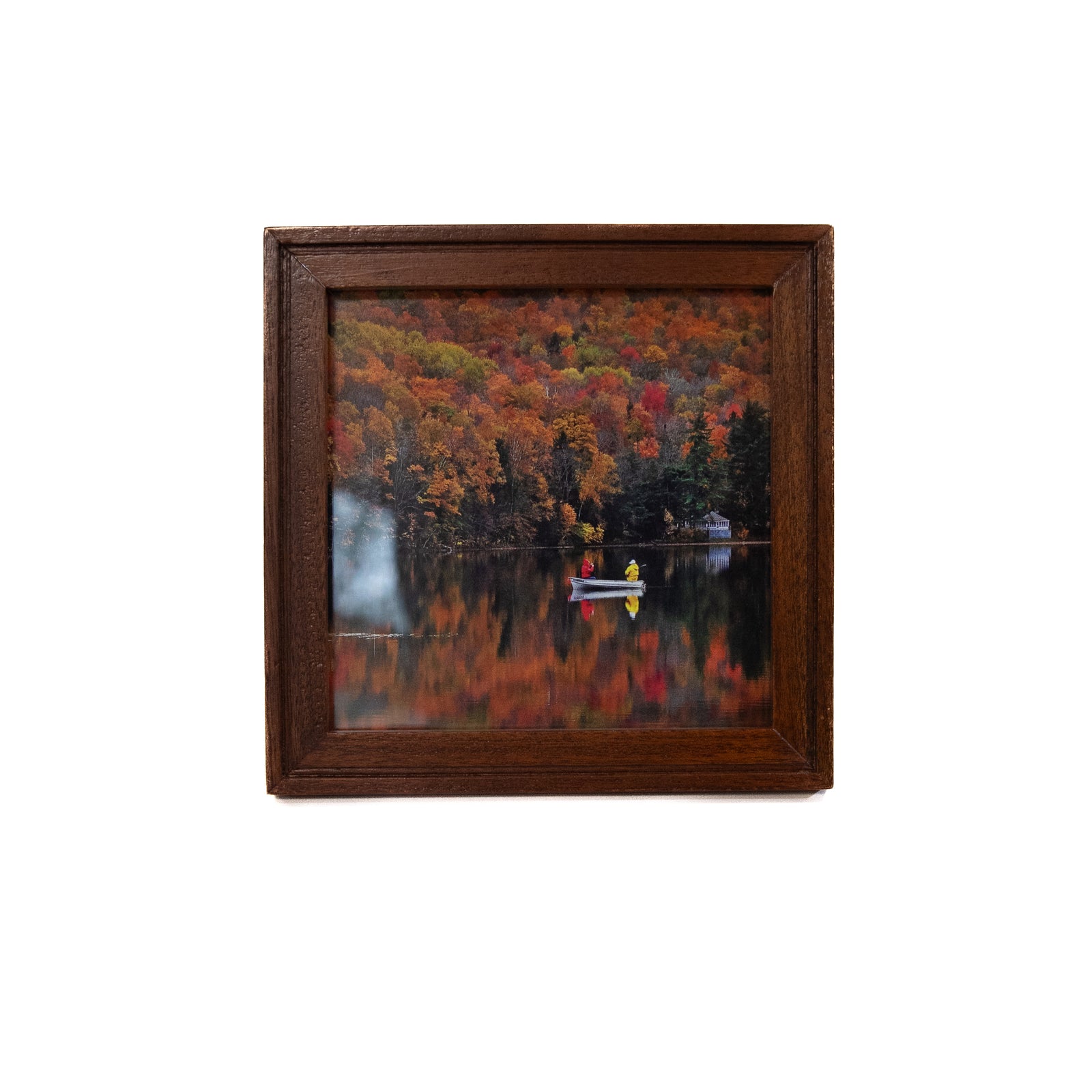 Etched Natural Mahogany Frame (6" x 6")