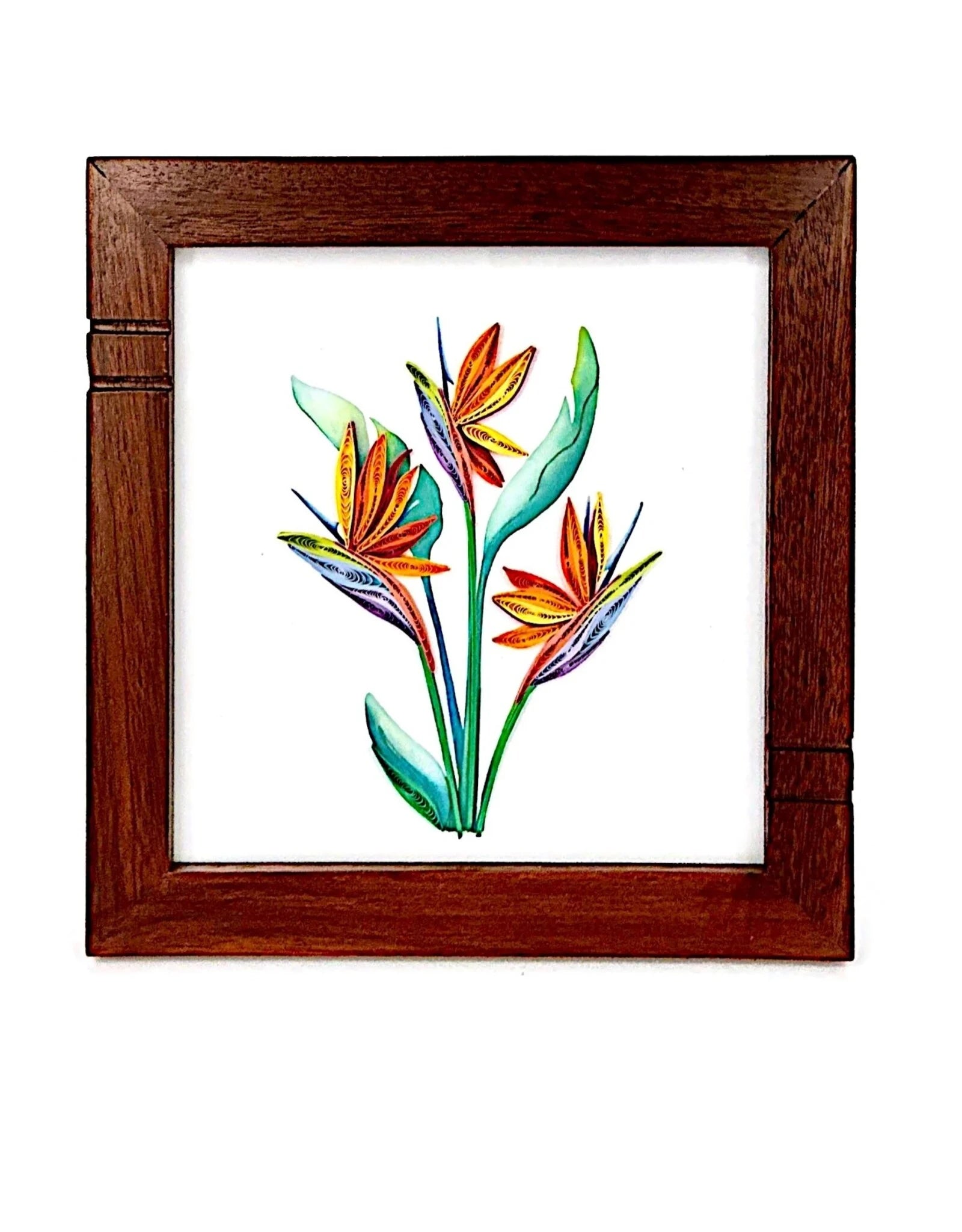 Striped Natural Mahogany Frame (6" x 6")