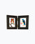Etched Dark Red Oak Hinged Double Frame - Gift Card