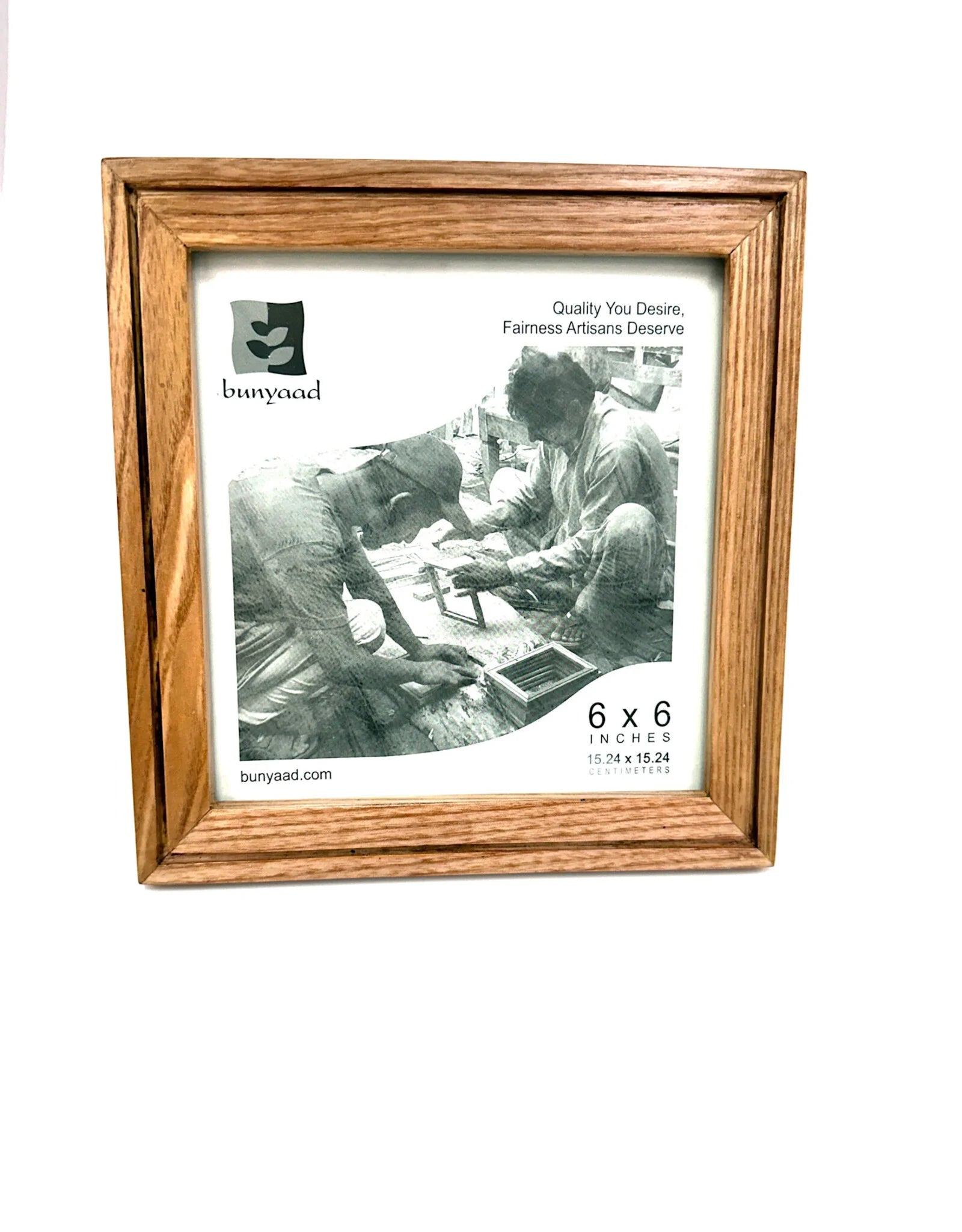 Natural Red Oak Etched Frame (6" x 6")