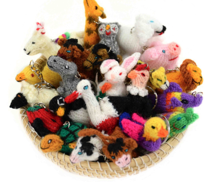 Handknit Animal Keychain