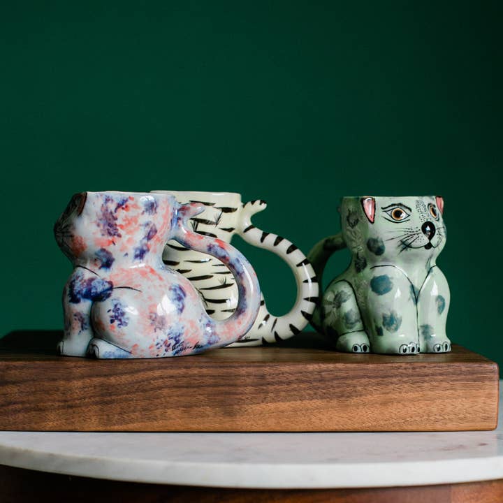 Ceramic Cat Painted Mug