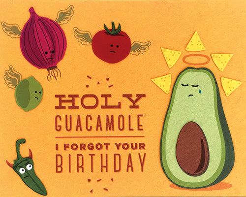 Guac My World Birthday Card
