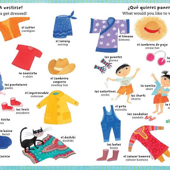 Spanish And English Words Book