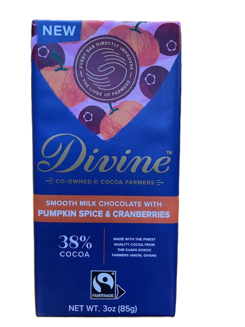 Chai Spice &amp; Coconut Milk Chocolate Bar - Divine Chocolate -3 oz