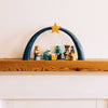 Painted Arch Albesia Wood Nativity - Set of 7 (8&quot; H)